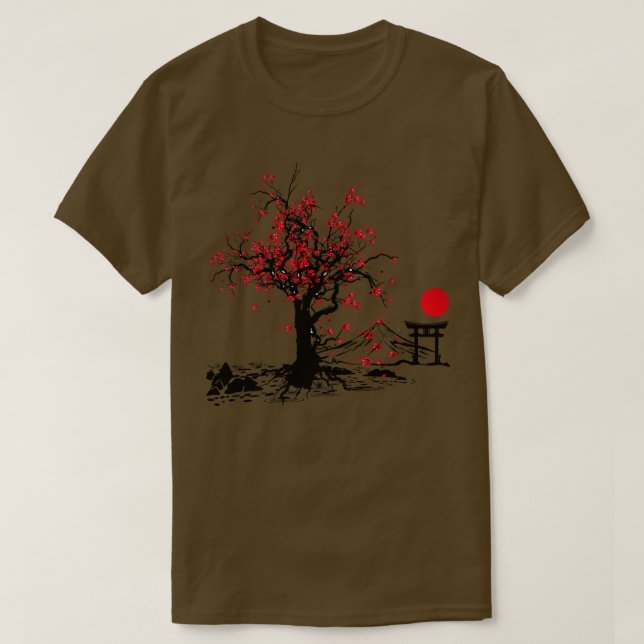 Camiseta Sakura Cherry Blossom Oriental Art (Diseño del anverso)