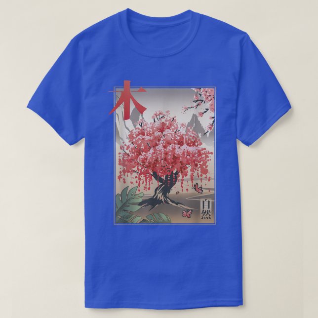 Camiseta Sakura Cherry Blossom Tree Japanese art nature  (Diseño del anverso)