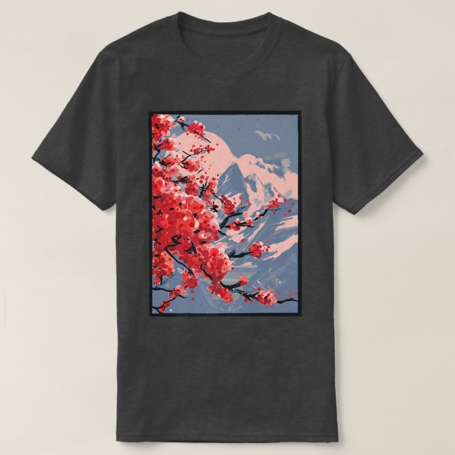 Camiseta Sakura Cherry Blossoms Asian  (Diseño del anverso)