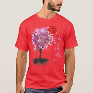 Camiseta Sakura Cherry Blossoms Solid Cherry Blossom Tree C