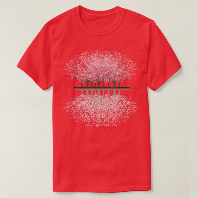 Camiseta Sakura con flores de cerezo japonesa al estilo jap (Diseño del anverso)