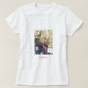 Camiseta Sakura del paisaje de viajes de Japón