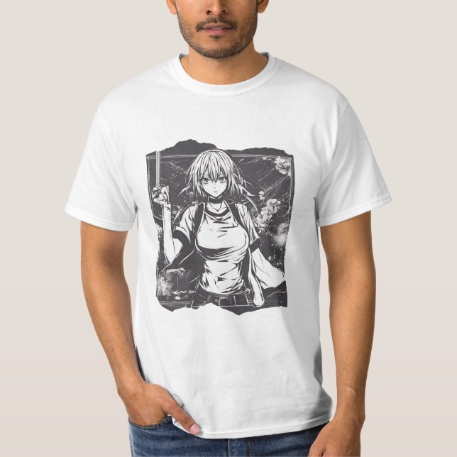 Camiseta Sakura encantadora - Personaje de mujer animadora  (Anverso)