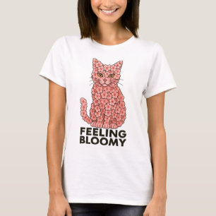 Camiseta Sakura Flores de gato Sensación de prosperidad