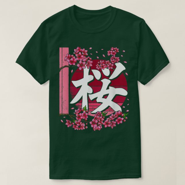 Camiseta Sakura Flowers Spring Cherry Blossoms Japanese Kan (Diseño del anverso)