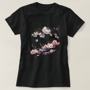 Camiseta Sakura Geisha japonesa Monte Fuji Flor de cerezo