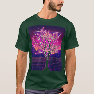Camiseta Sakura Japan Flower Synthwave Vaporwave Cherry Blo