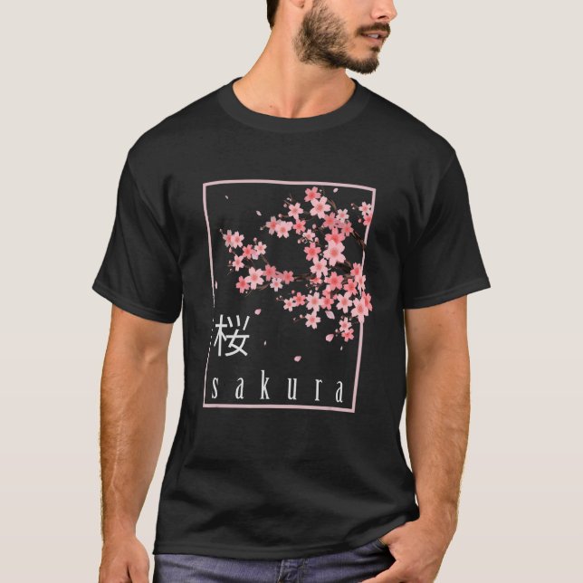 Camiseta Sakura japonesa con flores de cerezo (Anverso)