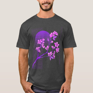 Camiseta Sakura japonesa florecimiento de cerezo vaporwave 