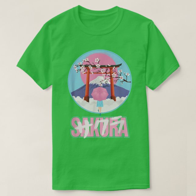 Camiseta Sakura Kawaii Anime Manga corta parodia japonesa (Diseño del anverso)