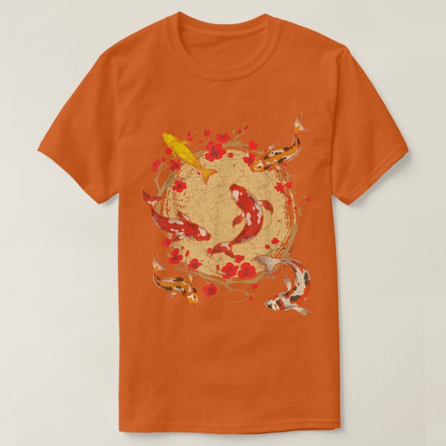 Camiseta Sakura Koi Fish Pond Cherry Blossom Taisho Sanke K (Diseño del anverso)