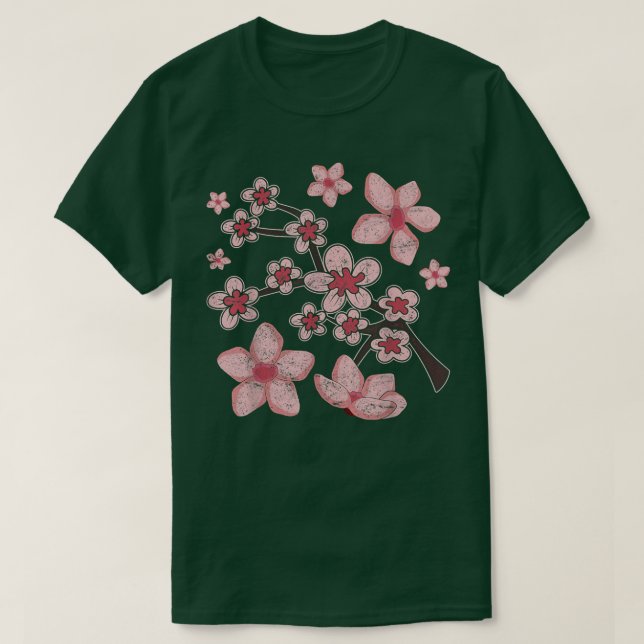 Camiseta Sakura Lover Bonito japonesa de flores rosadas Che (Diseño del anverso)