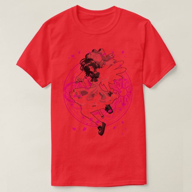 Camiseta Sakura Magic Circle negro (Diseño del anverso)