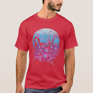 Camiseta Sakura retro Synthwave Japan Vaporwave Cherry Blos