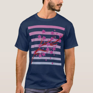 Camiseta Sakura rosa de onda sinthwave Japan Flor Vaporwave