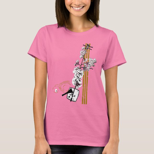 Camiseta Sakura Shamisen para mujeres (Anverso)