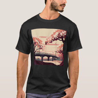 Camiseta Sakura Splendor Tre de flores de cerezo en Japón