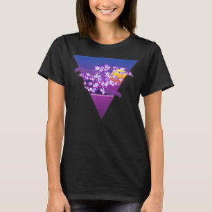 Camiseta Sakura Sunset Synthwave Cherry de vaporwave japoné