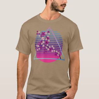 Camiseta Sakura Synthwave Flor japonesa Vaporwave Cherry