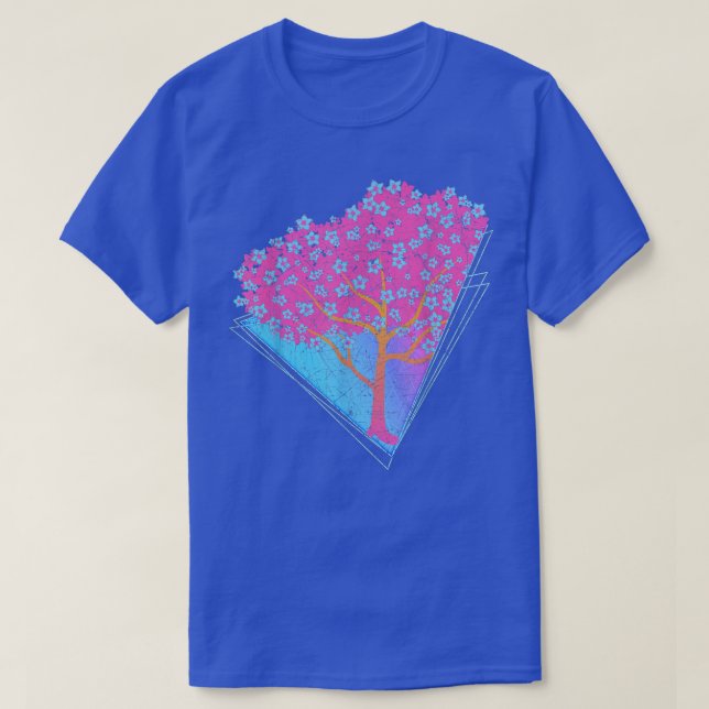 Camiseta Sakura Synthwave Japan Vaporwave 90s Art Cherry Bl (Diseño del anverso)