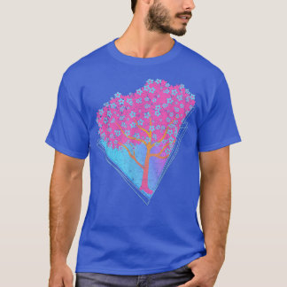 Camiseta Sakura Synthwave Japan Vaporwave 90s Art Cherry Bl