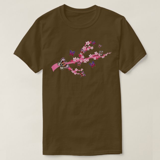 Camiseta Sakura Tree Cherry Blossom Naturaleza Inscripción  (Diseño del anverso)