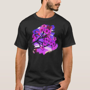 Camiseta Sakura Tree Vaporwave Japanese Cherry Blossom Synt
