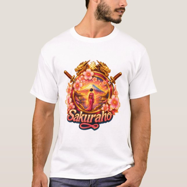 Camiseta Sakuraho: Espíritu Samurái Atardecer (Anverso)