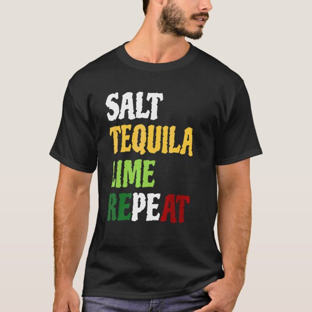 Camiseta Sal Tequila Lime Repetir U2013 Cinco De Mayo 2022 (Anverso)