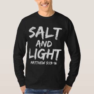 Camiseta Sal y luz para los hombres Mateo 513-16 cristianos