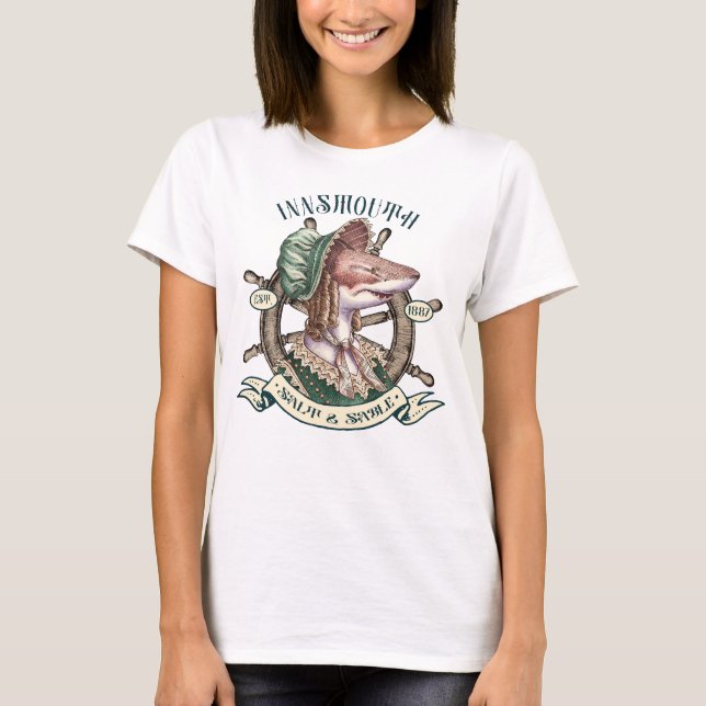 Camiseta Sal y verdura innsmouth - Dama de tiburón (Anverso)