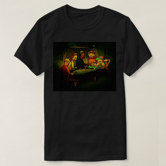 Camiseta sala de billar (Diseño del anverso)