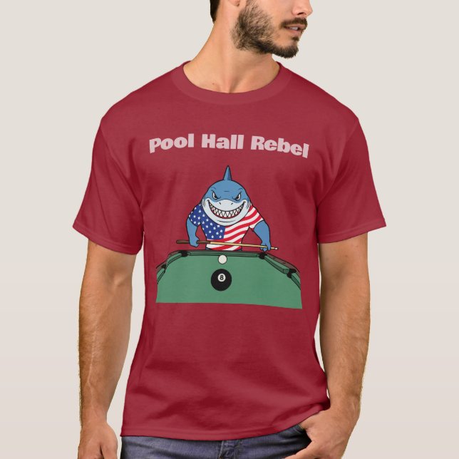 Camiseta Sala de Billar Divertida Rebelde (Anverso)