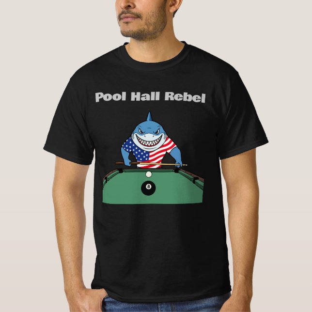 Camiseta Sala de Billar Divertida Rebelde (Anverso)
