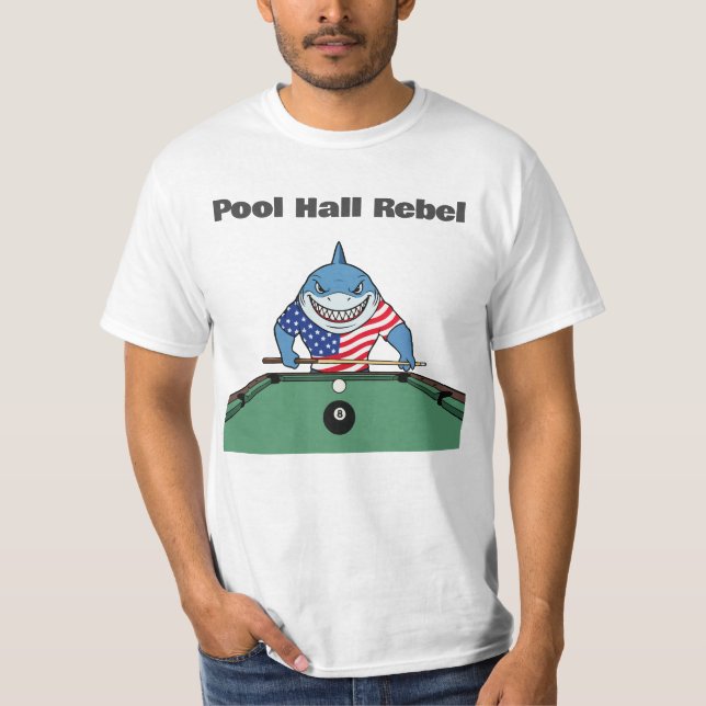 Camiseta Sala de Billar Divertida Rebelde (Anverso)