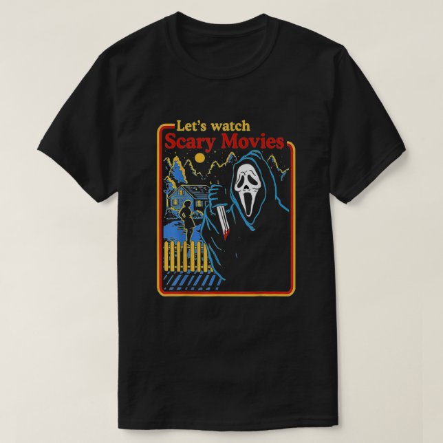 Camiseta Sala de cine aterradora gritando "Ghostface Scream (Diseño del anverso)