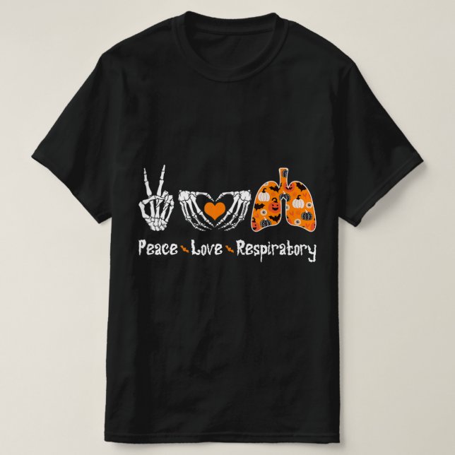 Camiseta Sala de diversiones con esqueleto de terapia respi (Diseño del anverso)
