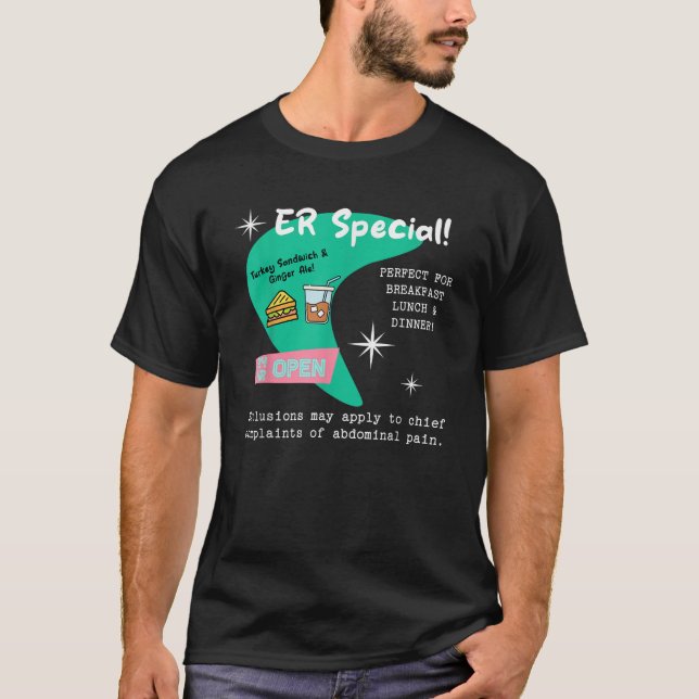 Camiseta Sala de emergencias Enfermería de comedor Enfermer (Anverso)