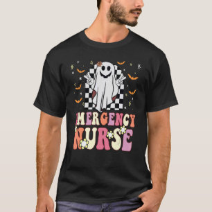 Camiseta Sala de Emergencias Groovy Enfermera Ghost Retro E