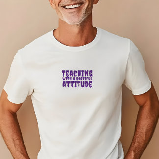Camiseta Sala de escuela tipografía púrpura irónica de Hall