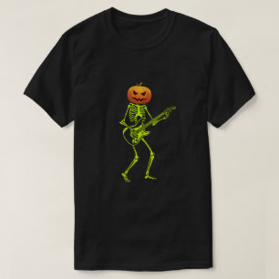Camiseta Sala de vestimenta luminosa de guitarra de calabaz