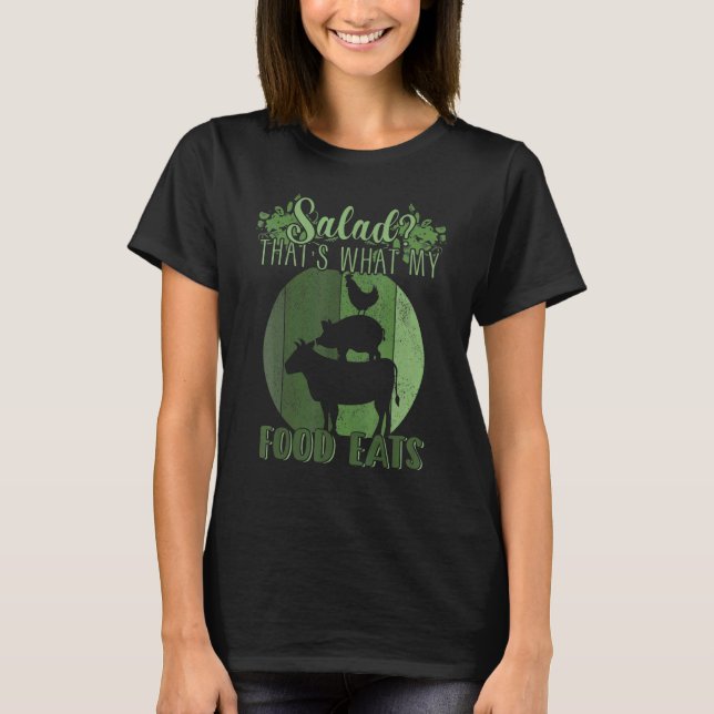 Camiseta Salad That's What MY Food Eats Meat   Carnivore (Anverso)