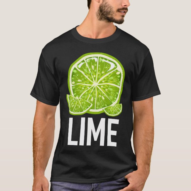Camiseta Salada coincidente Tequila Lime Halloween Costume  (Anverso)