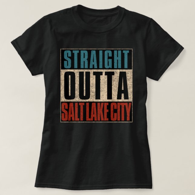 Camiseta Salado directo de Salt Lake City Utah UT (Diseño del anverso)