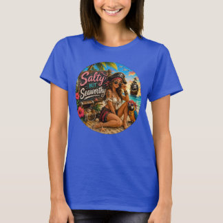 Camiseta Salado Pero Navegable Pirata Divertido Playa
