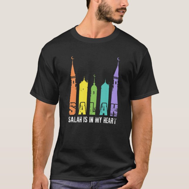 Camiseta Salah In My Heart Muslim Islamic Religion Mosque G (Anverso)