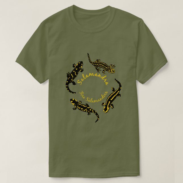 Camiseta Salamanders de fuego en un anillo (logotipo (Diseño del anverso)