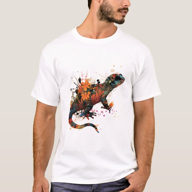 Camiseta Salamandra de Fuego visto. (Anverso)