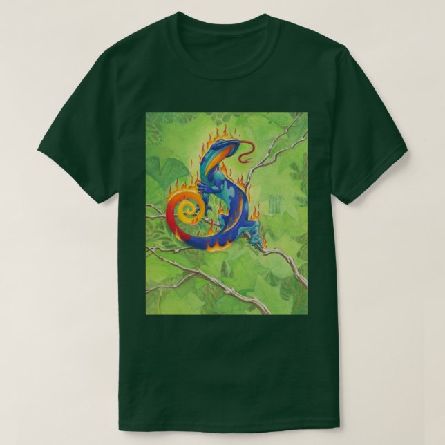 Camiseta Salamandra de lava (Diseño del anverso)