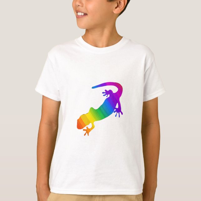 Camiseta Salamandra de rayas de arcoíris (Anverso)